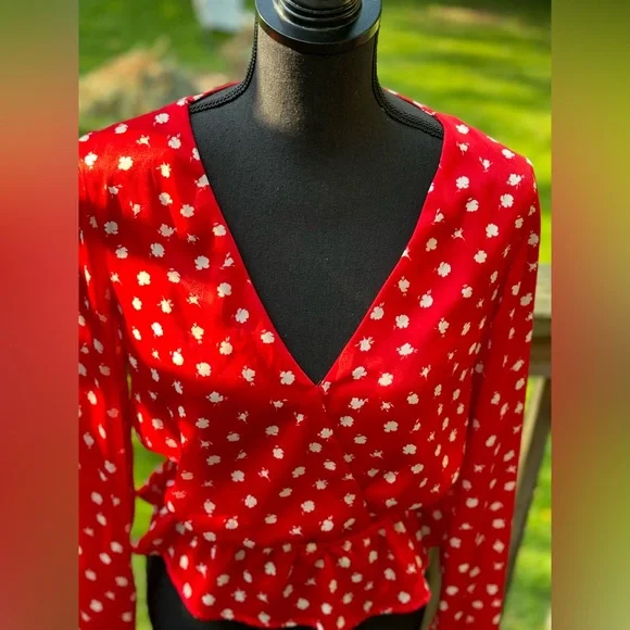 Show Me Your MuMu Richie Top Red Floral Revolve - Picture 3 of 7